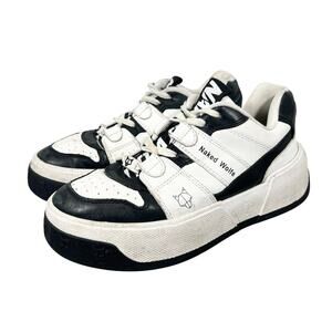 Naked Wolfe White Black Shoes Size 8 Preowned